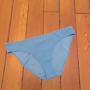 AERIE SOLID BLUE RIBBED BIKINI BOTTOM, size XXL